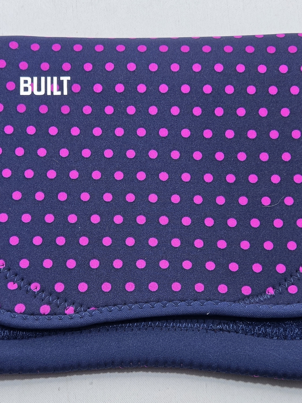 BUILT Navy Tablet Sleeve with Pink Polka Dots